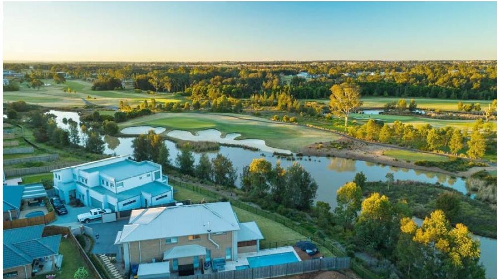Colebee — Aerial outlook over the golf-course estate