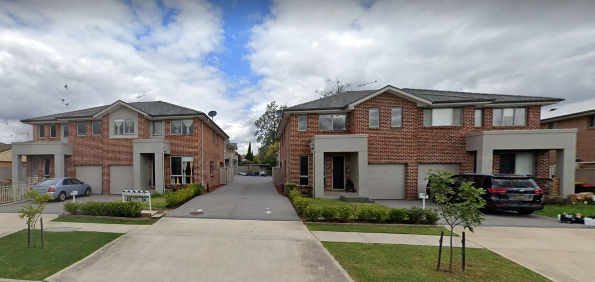 Quakers Hill — Townhouse development, street view