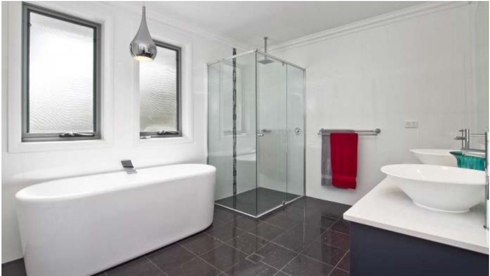 Castle Hill — Main bathroom with freestanding bath